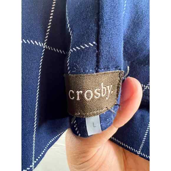 Crosby Women's Blue w/white trim Work Pants Size Large - Picture 3 of 3